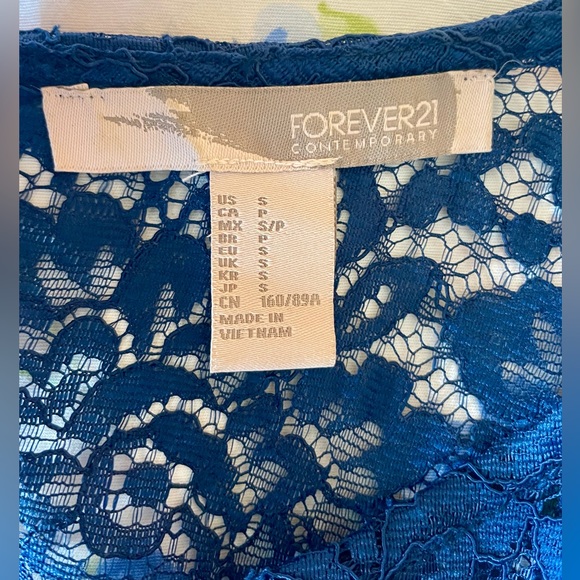 Forever 21 Blue Lace Dress - Picture 3 of 4